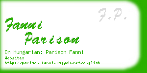 fanni parison business card
